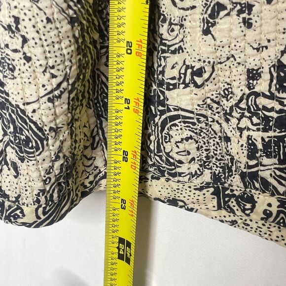 Vintage 100% Silk Quilted Jacket L (14) Paisley Print Lightweight Artsy Boho - Picture 8 of 8
